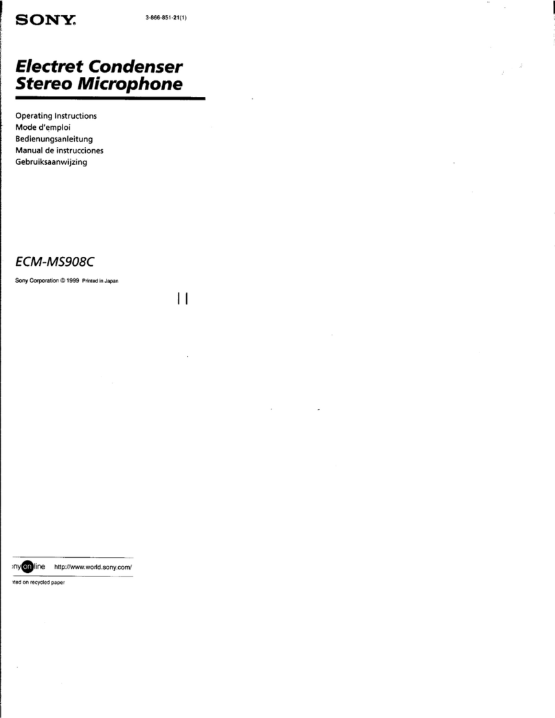 Sony ECM MS908C operating instructions