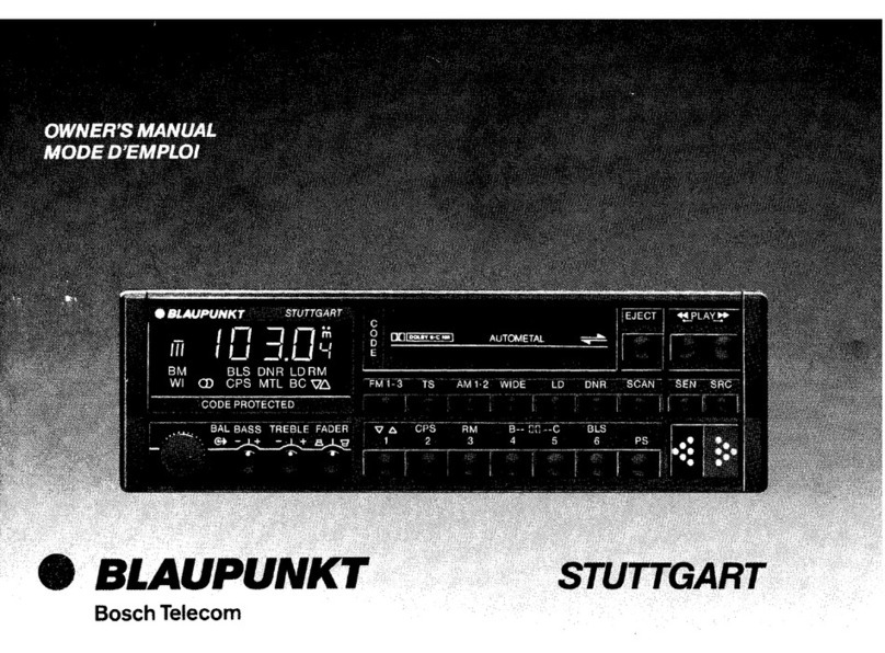 Blaupunkt Stuttgart owner's manual