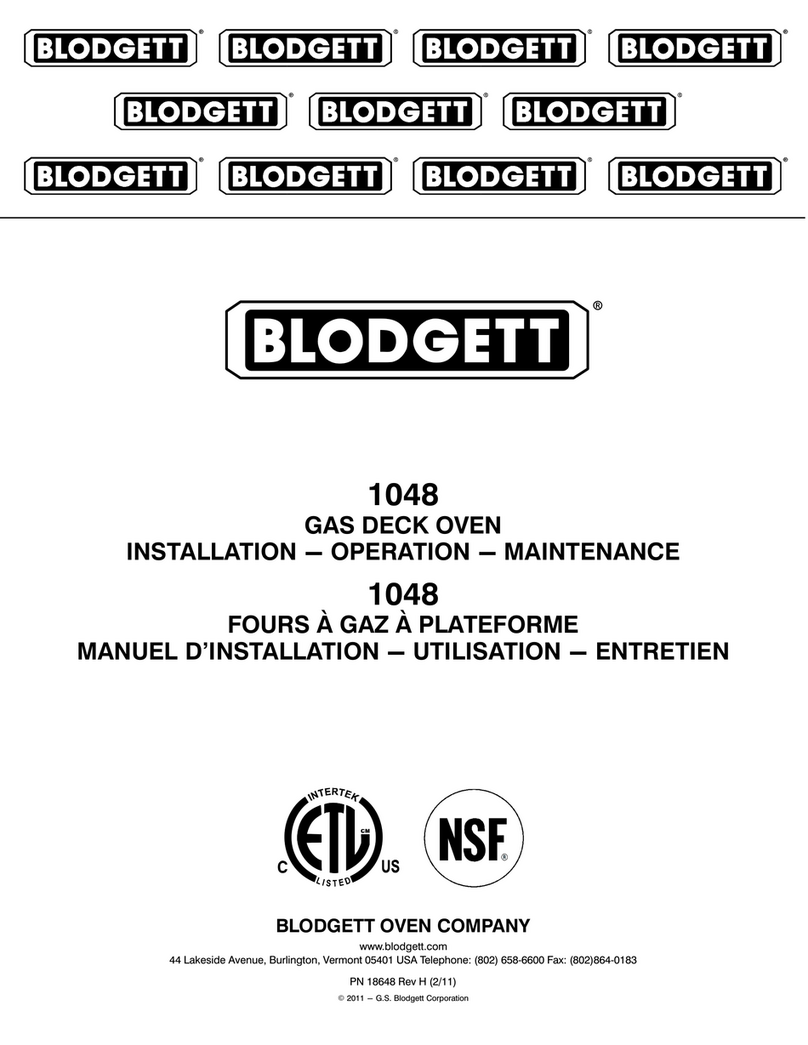 Blodgett 1048 ADDL Owner's manual