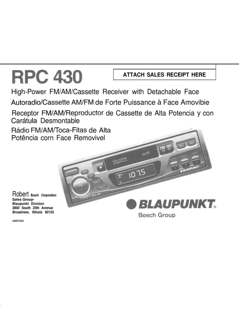 Blaupunkt RPC430 User manual
