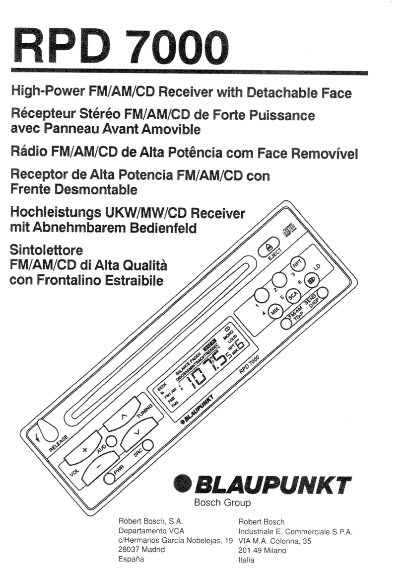 Blaupunkt RPD 7000 User manual Blaupunkt RPD 7000 User manual