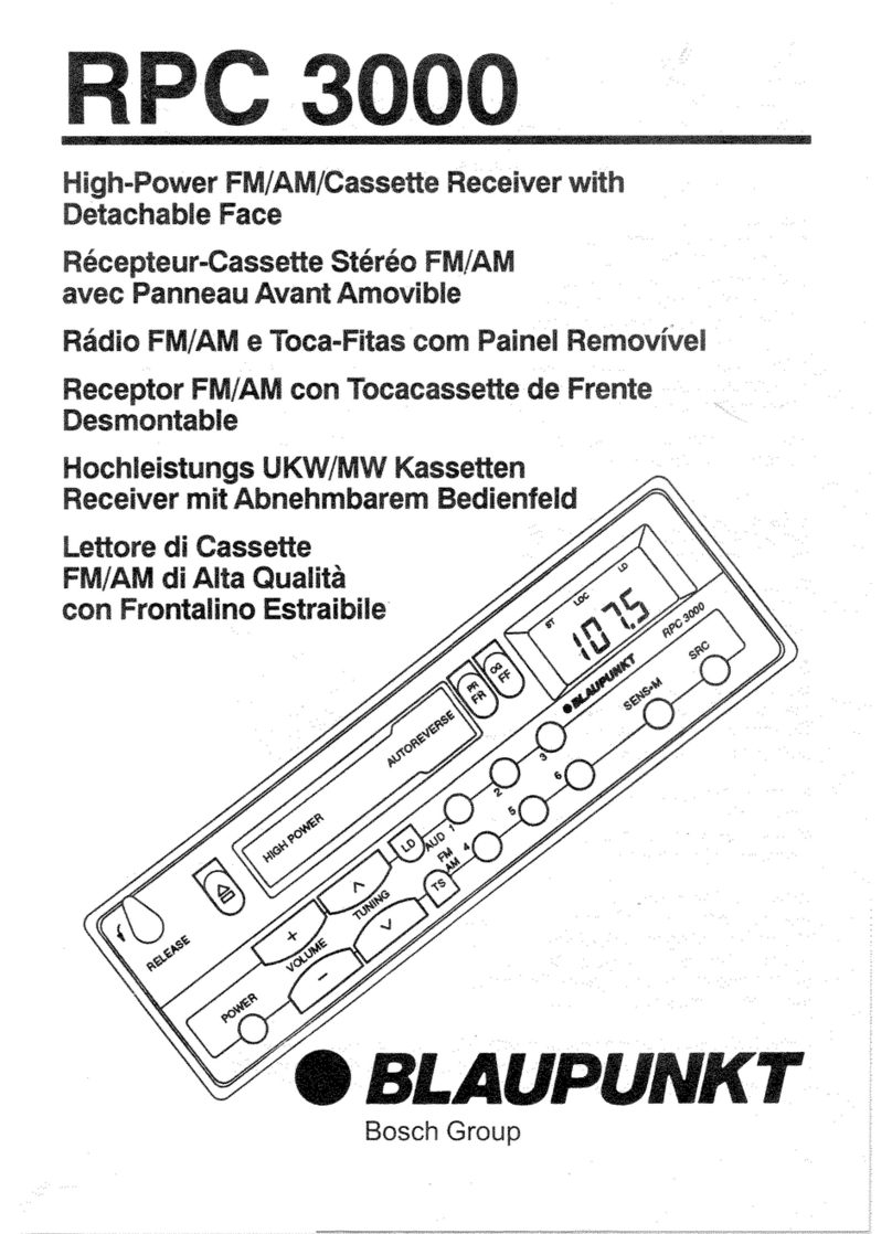 Blaupunkt RPC 3000 Owner's record