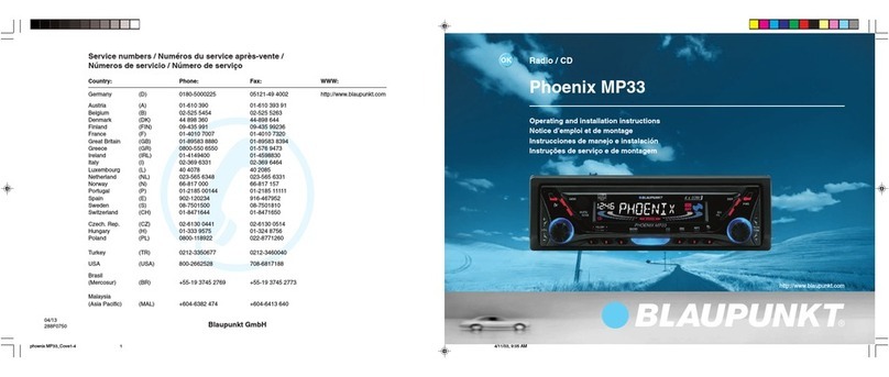 Blaupunkt Phoenix MP33 Operating and installation instructions