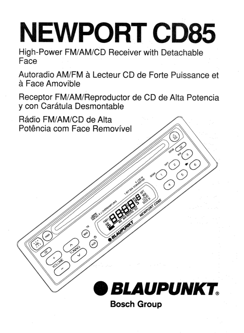 Blaupunkt Newport CD85 User manual Blaupunkt Newport CD85 User manual