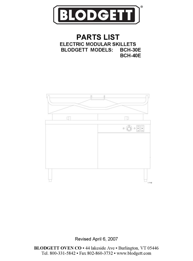 Blodgett BCH-30E User manual
