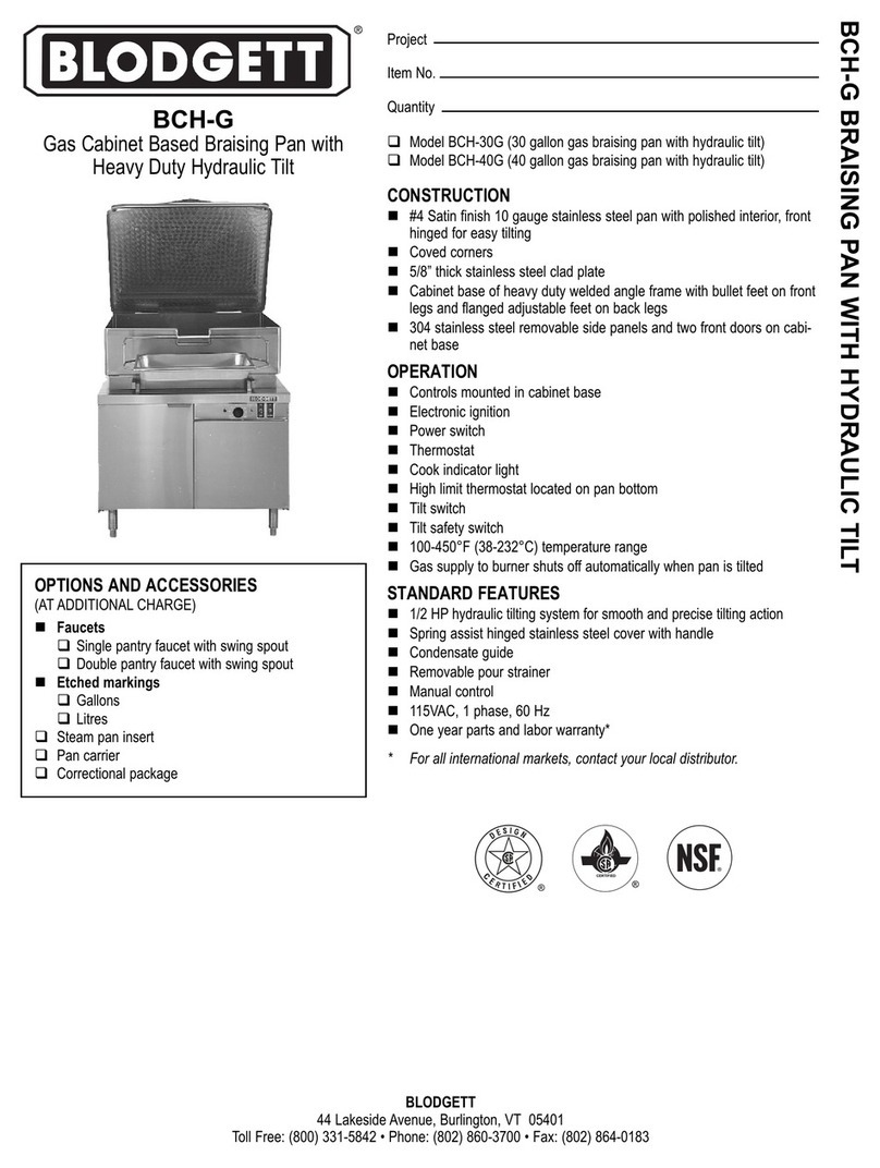 Blodgett BCH-30G Specifications