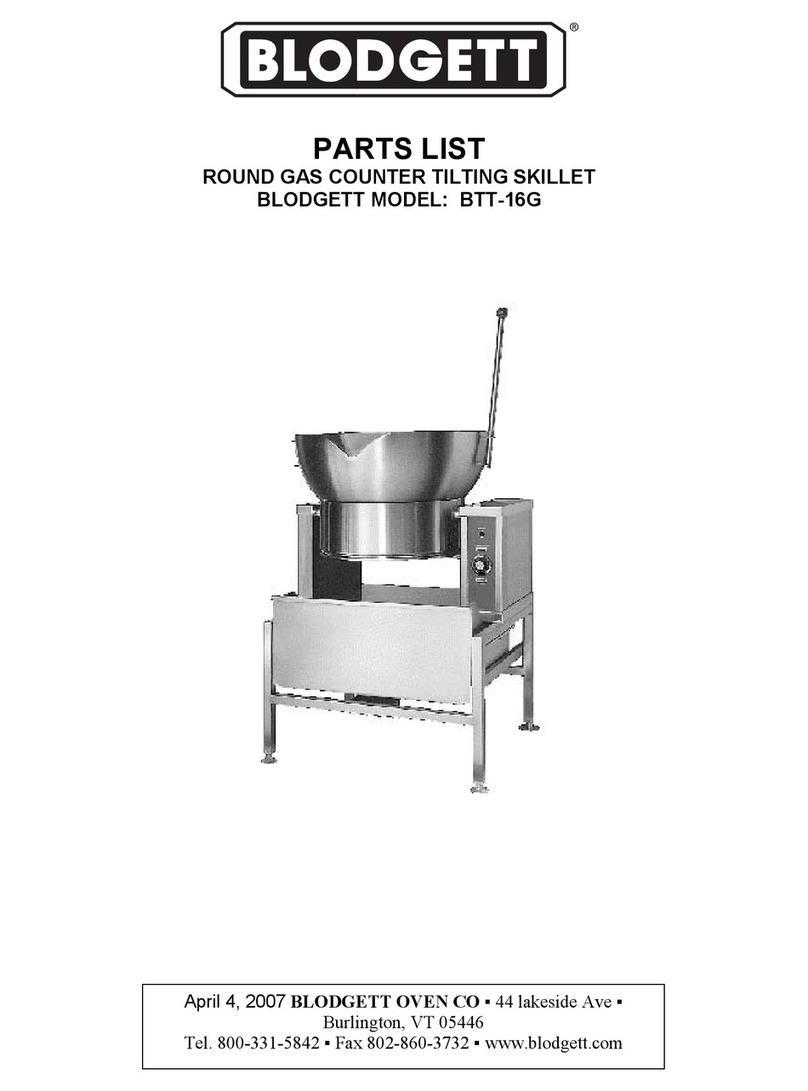 Blodgett BTT-16G User manual