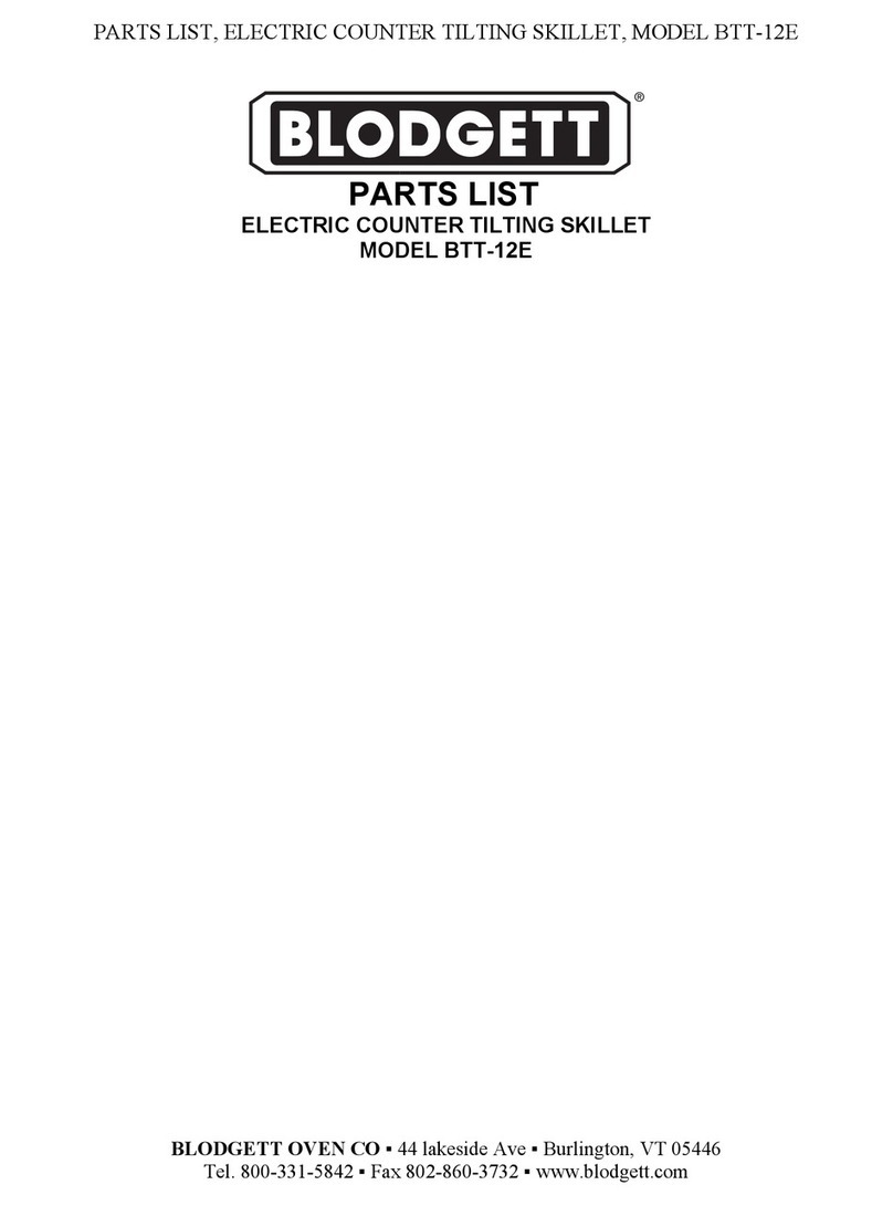 Blodgett BTT-12E User manual