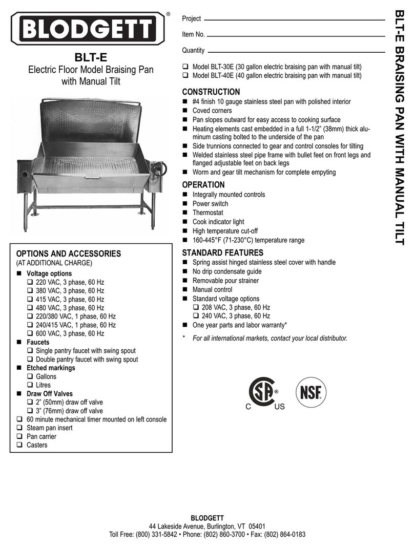 Blodgett BLT-30E User manual