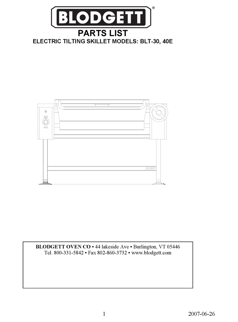 Blodgett BLT-30E User manual