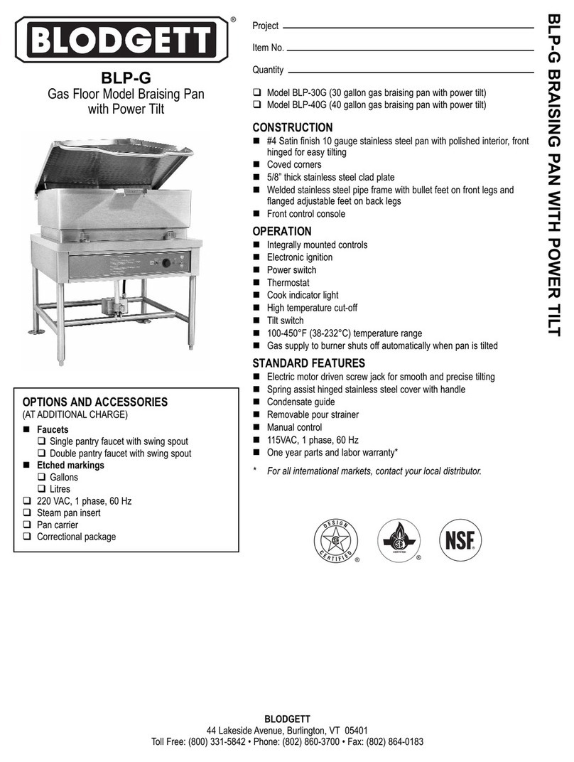 Blodgett BLP-30G User manual