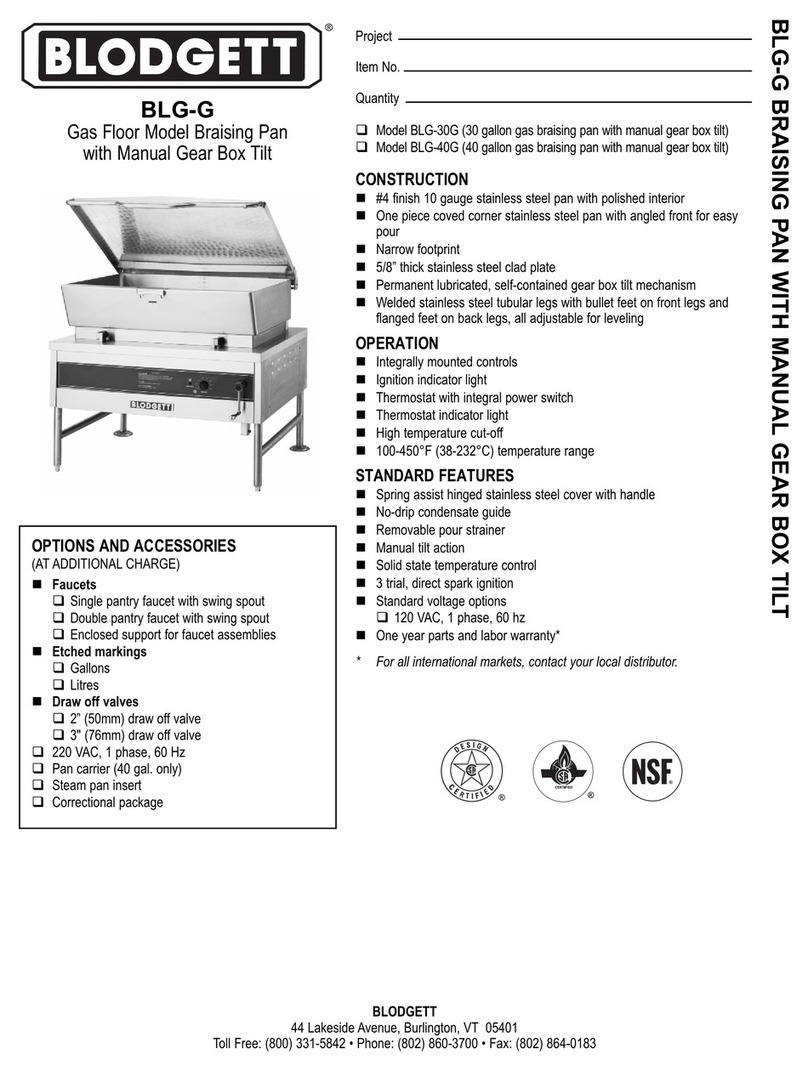 Blodgett BLG-30G User manual