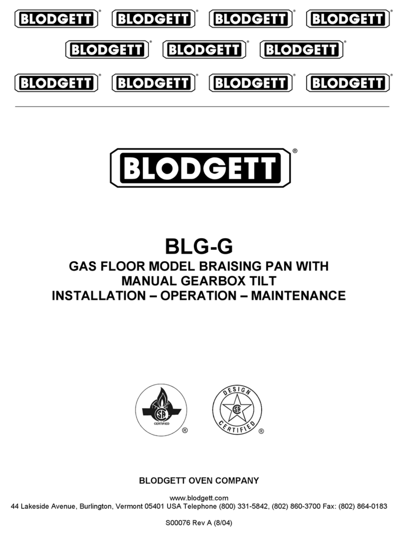 Blodgett BLG-30G Owner's manual