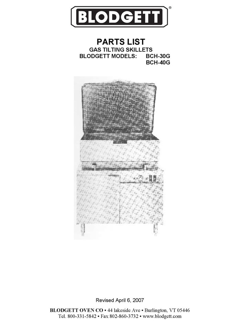 Blodgett BCH-30G User manual