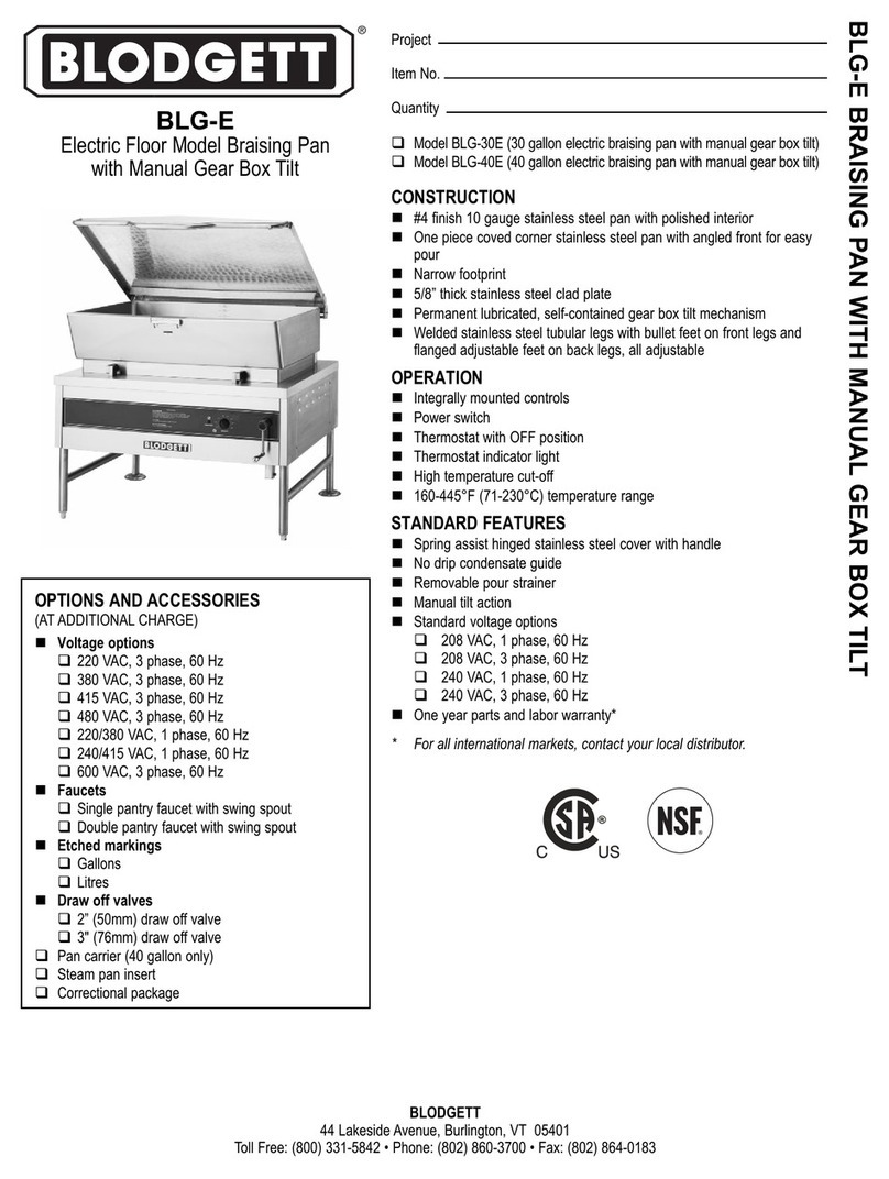 Blodgett BLG-30E Specifications