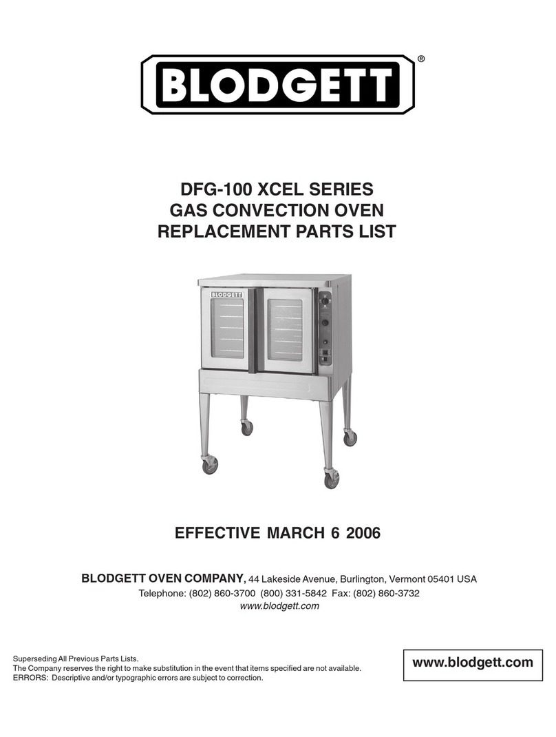 Blodgett DFG-100 Series Application guide