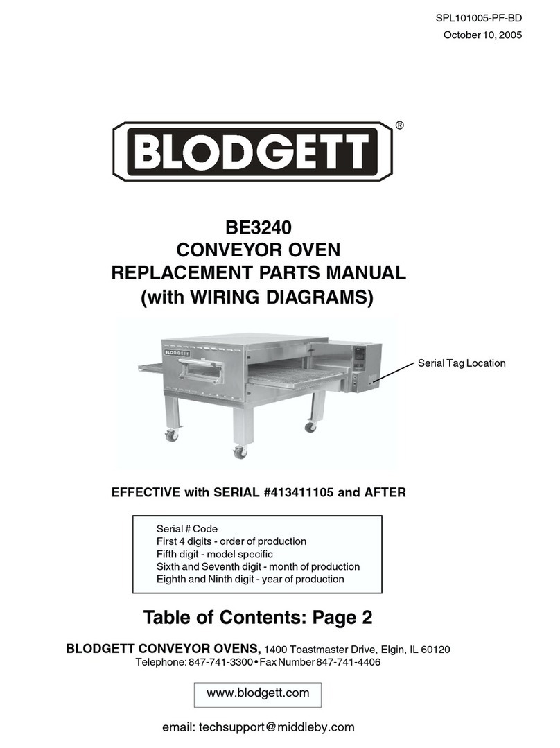 Blodgett BE3240 Manual