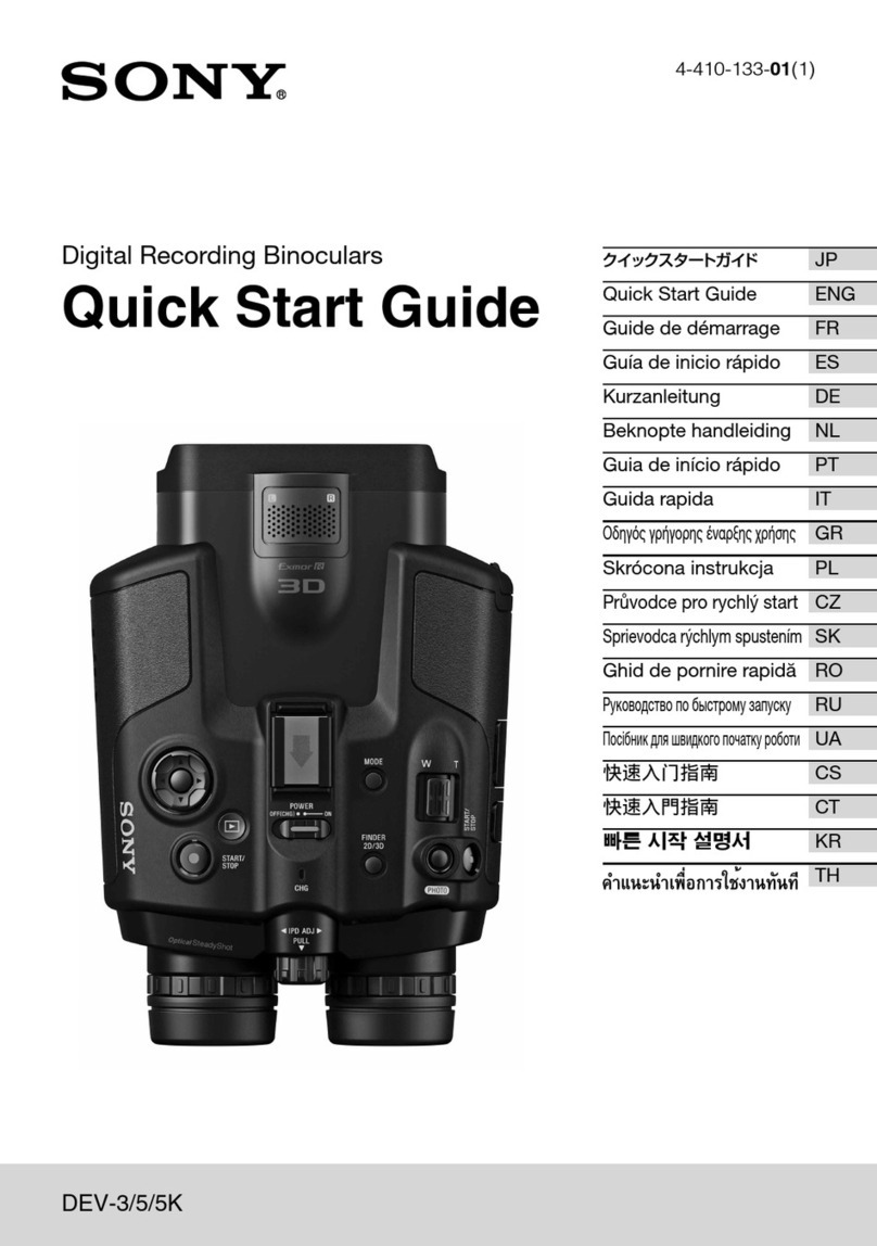 Sony DEV-3 Digital Recording Binoculars User manual