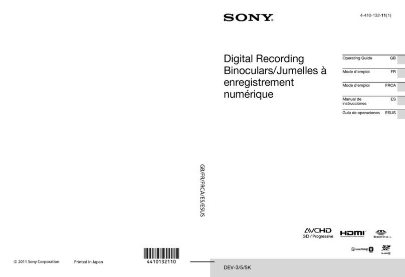 Sony DEV-3 Digital Recording Binoculars User manual