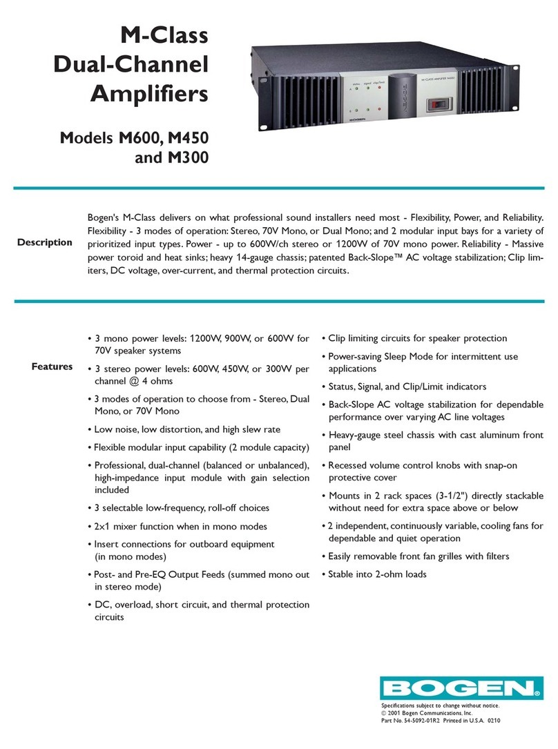 Bogen M-Class M300 Specifications