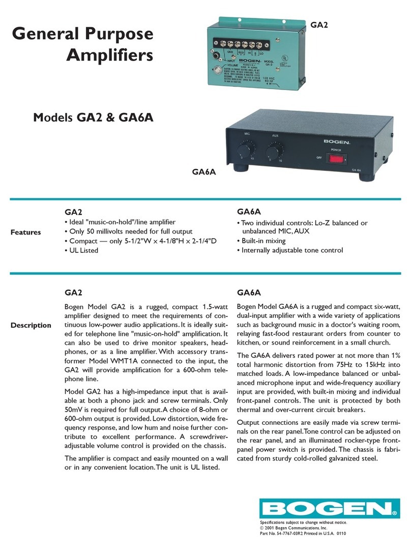 Bogen GA2 User manual