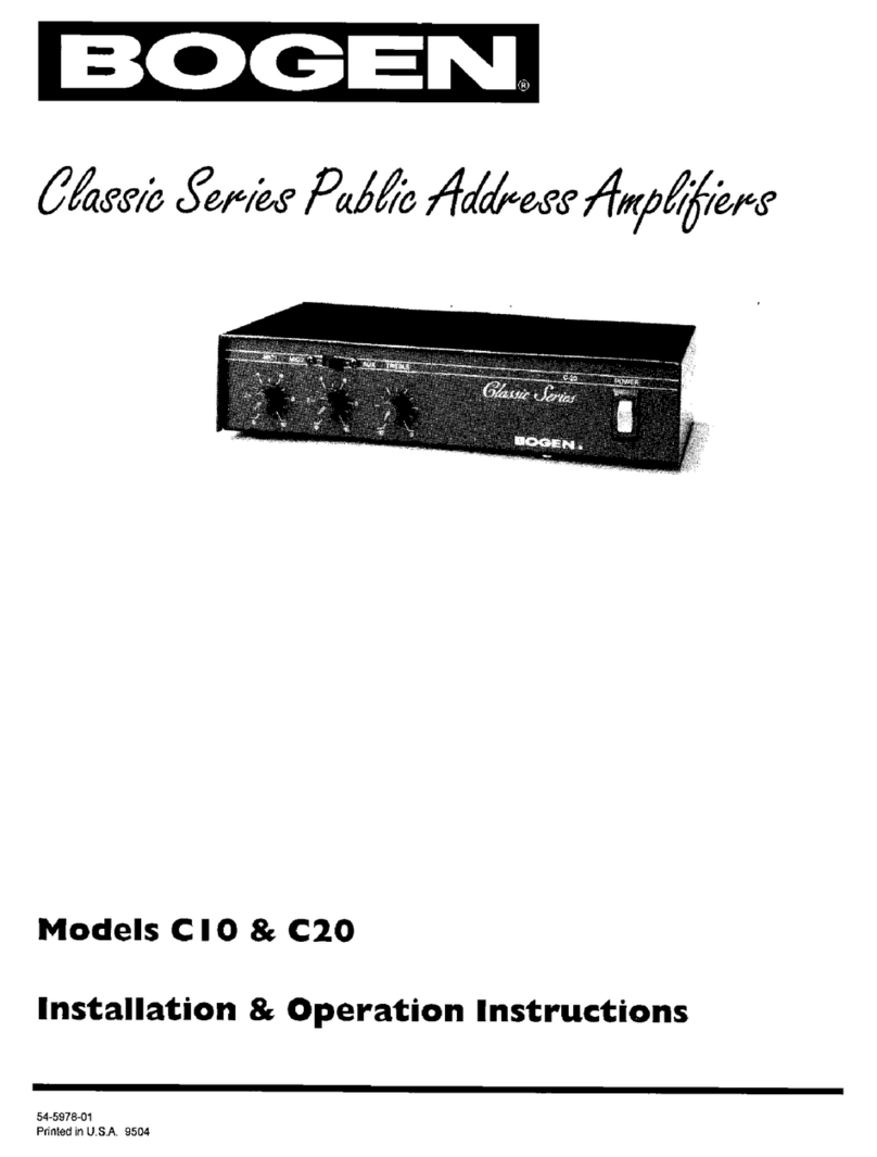 Bogen C10 Installation &  operation instruction