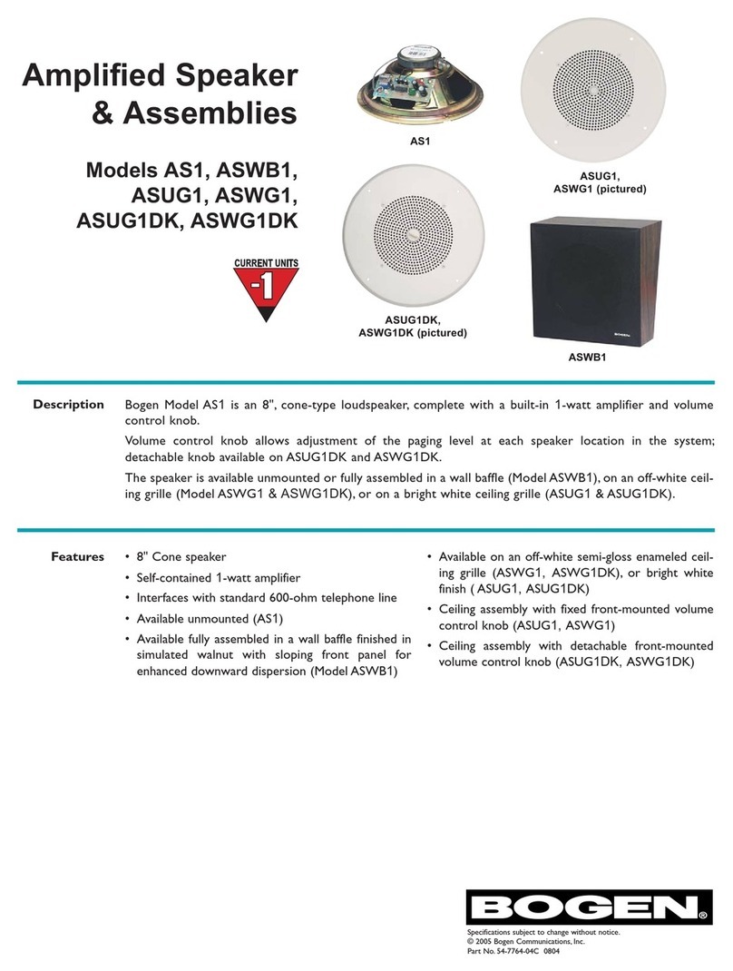 Bogen AS1 Specifications