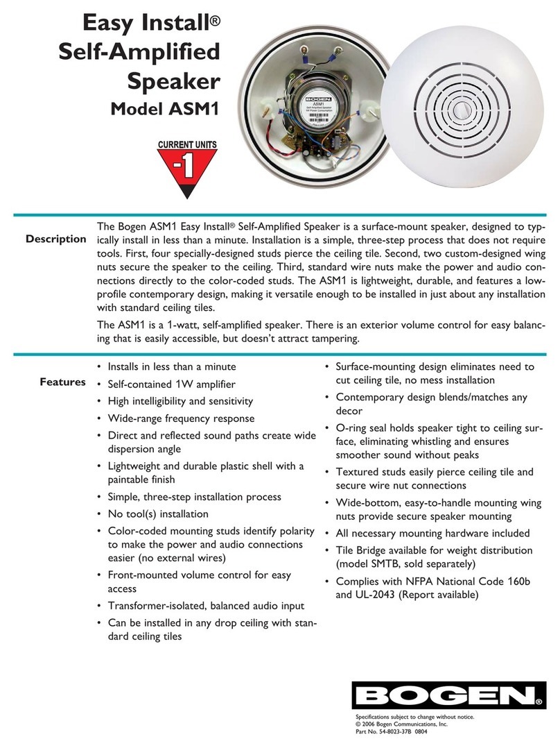 Bogen ASM1 User manual