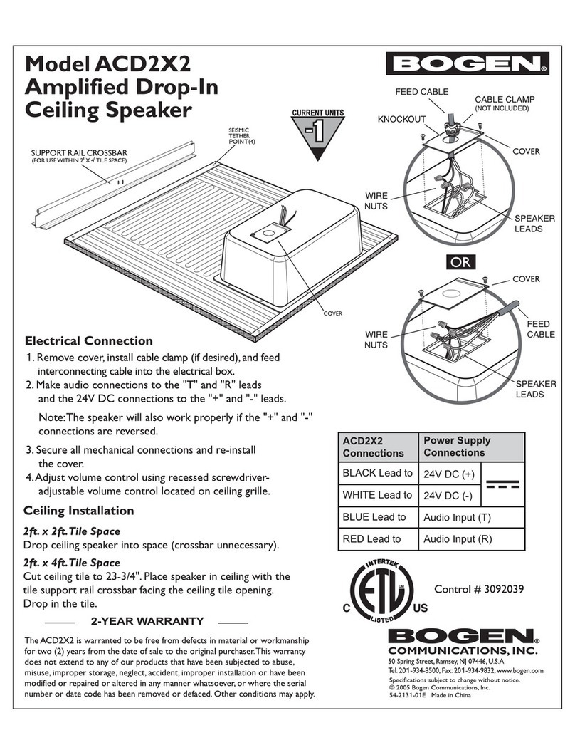Bogen ACD2X2 User manual