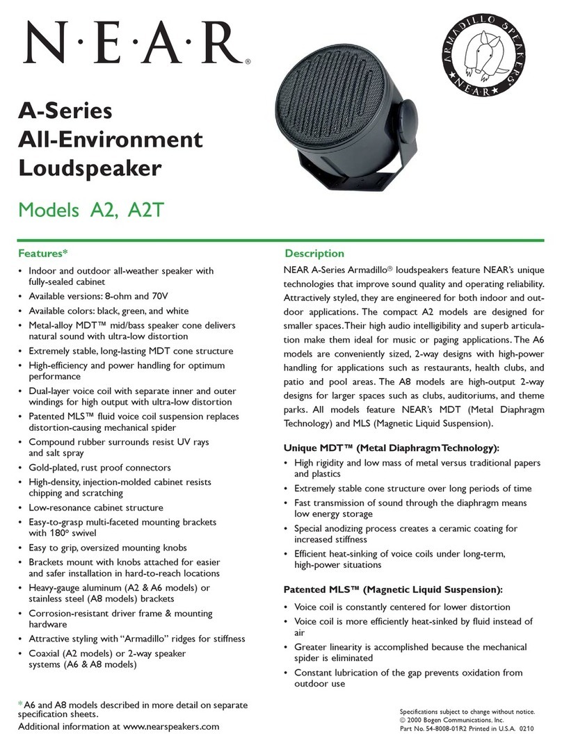 Bogen A2 Specifications