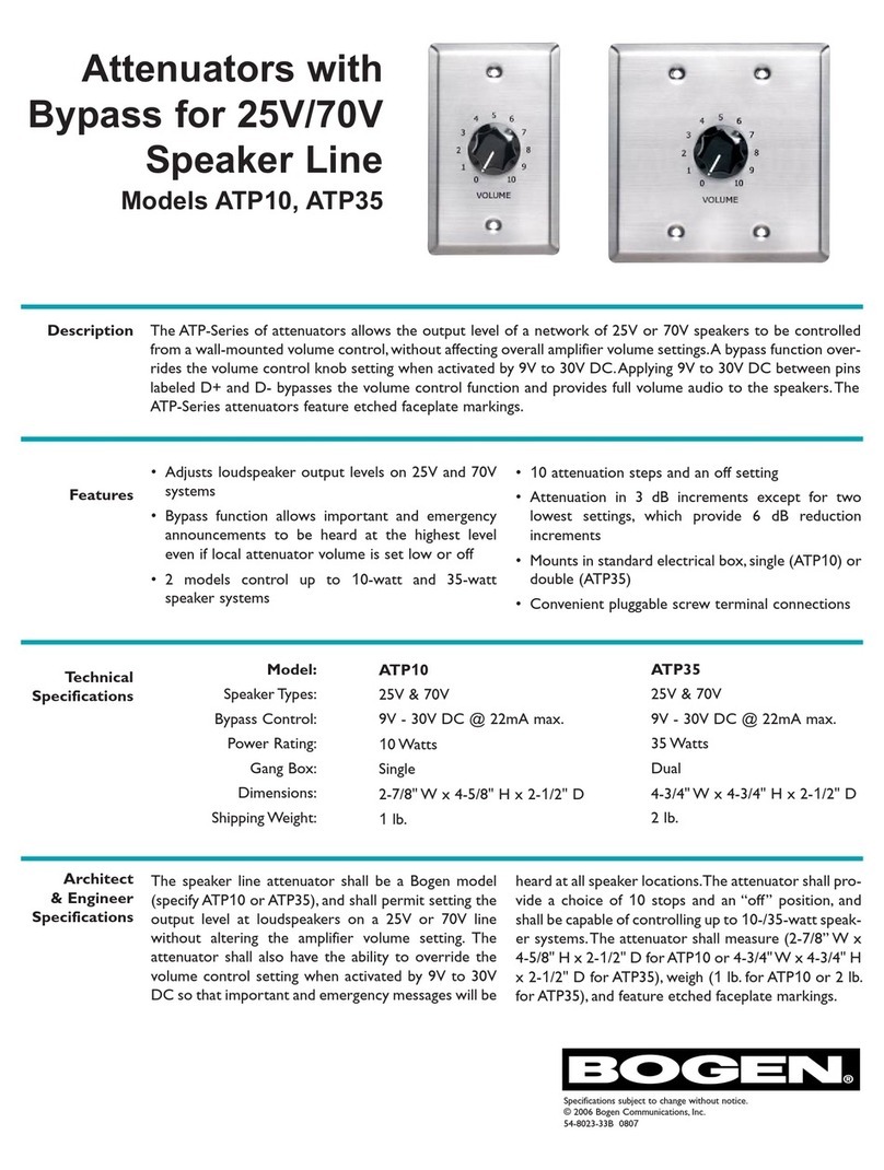 Bogen ATP10 User manual