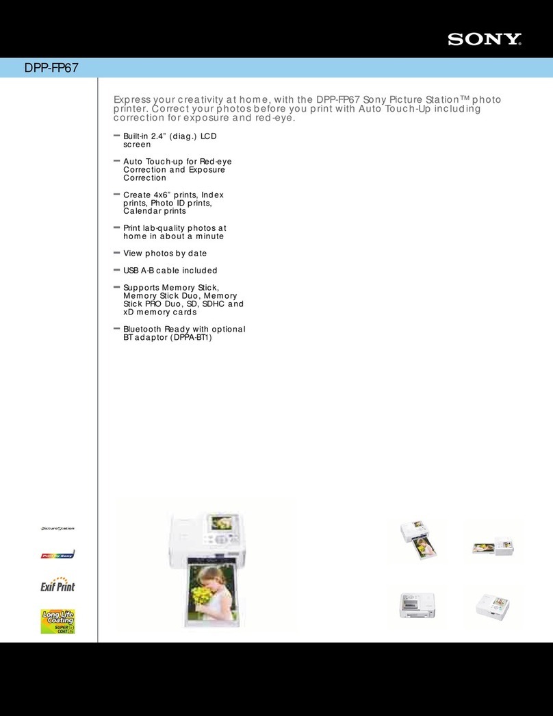 Sony DPPFP67 - Picture Station Photo Printer User manual