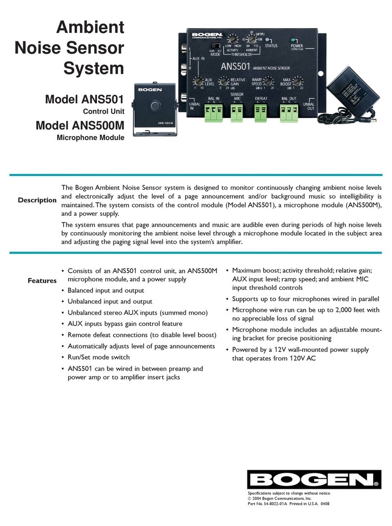 Bogen ANS501 User manual