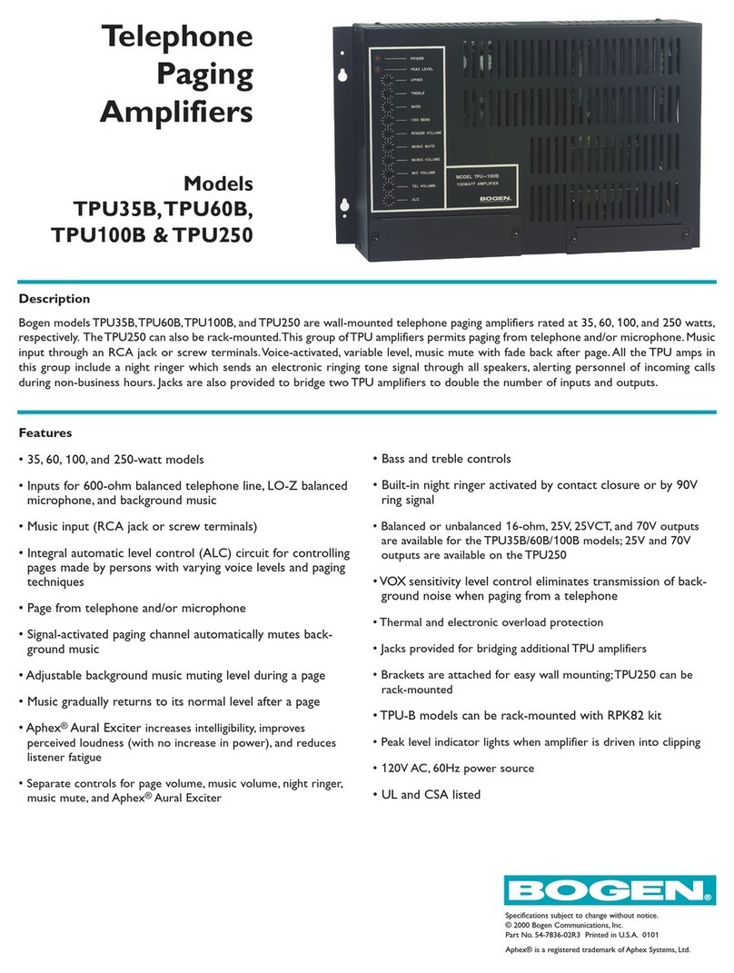 Bogen TPU-35B User manual