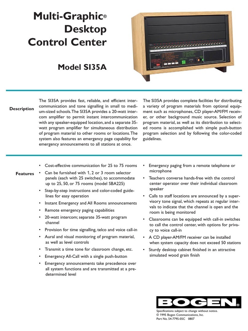 Bogen Multi-Graphic SI35A User manual