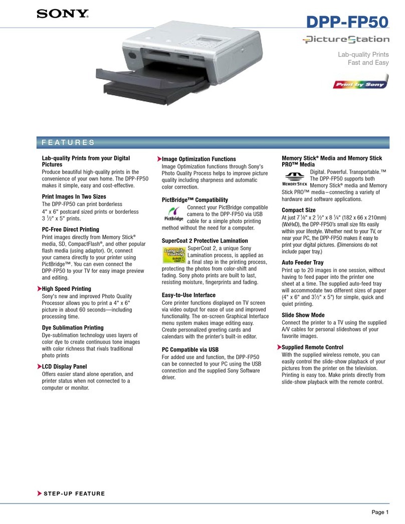 Sony DPP-FP50 Fall 2005 User manual