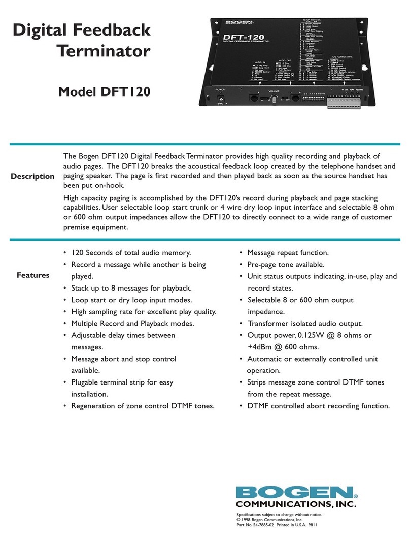 Bogen DFT120 Specifications