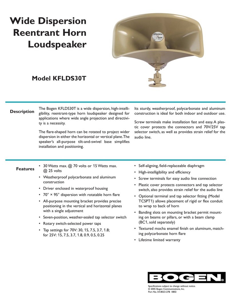 Bogen KFLDS30T User manual