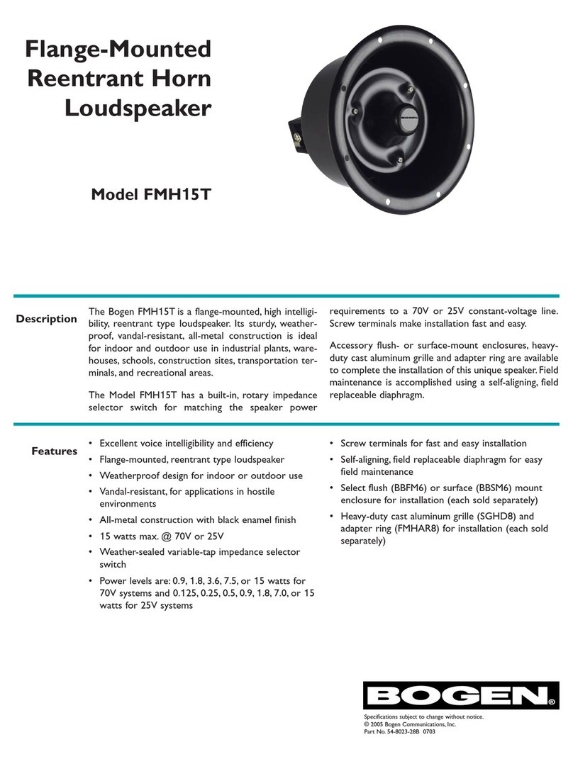 Bogen FMH15T Technical specifications
