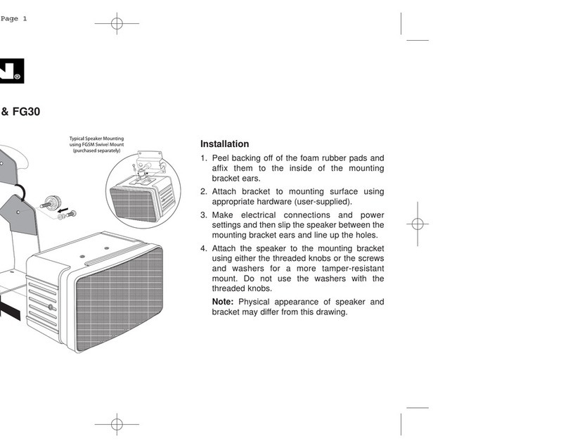Bogen FG15 User manual