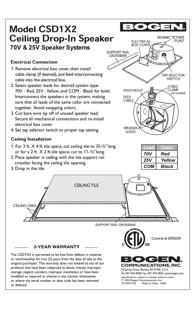 Bogen CSD1X2 install guide