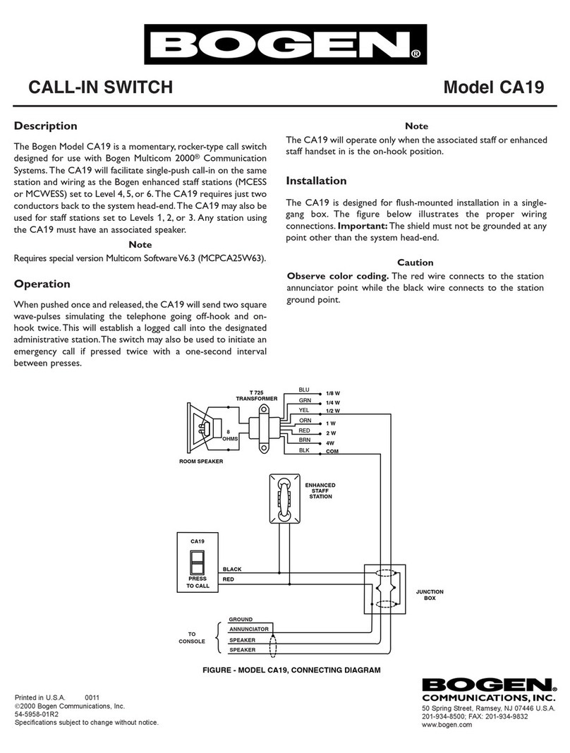 Bogen CA19 install guide