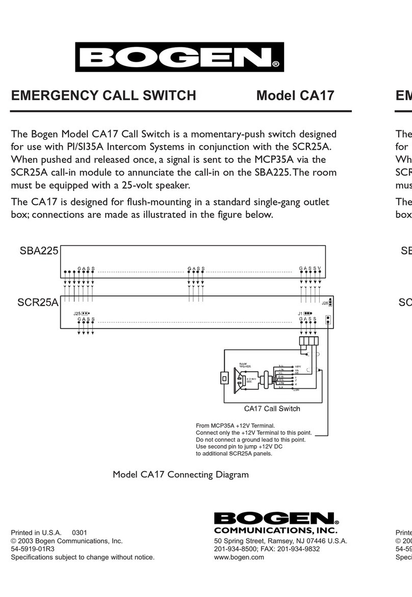 Bogen Multi-Graphic SI35A Specifications
