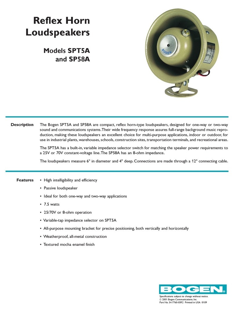 Bogen SP58A Technical specifications