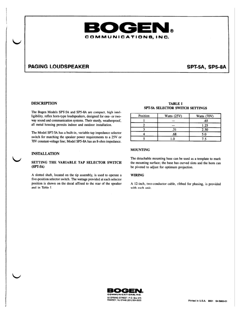 Bogen SPT-5A install guide