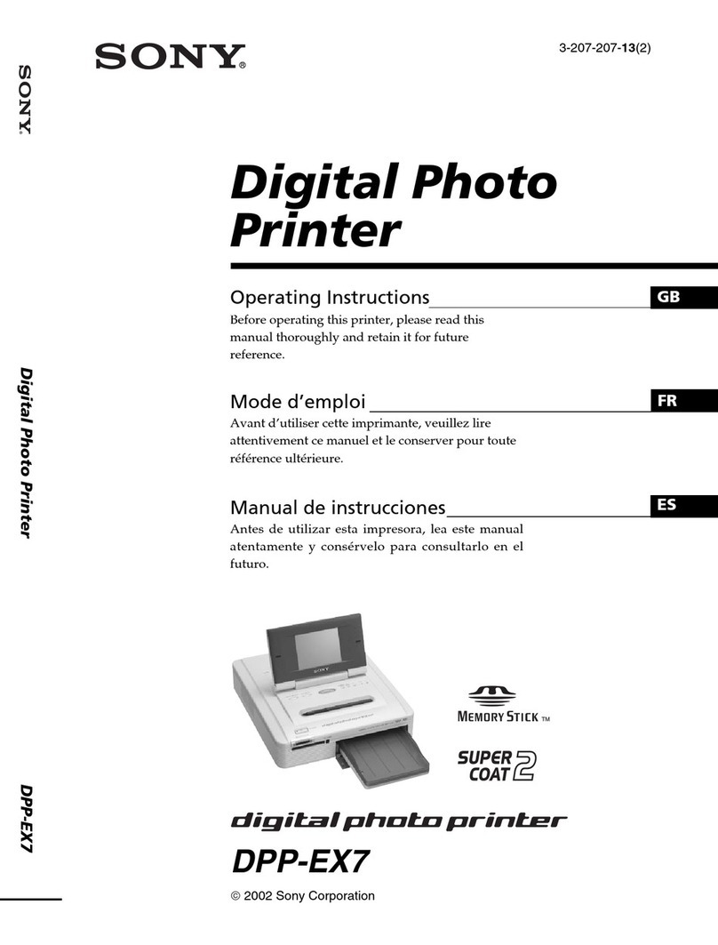 Sony Digital Photo Printer DPP-EX7 User manual