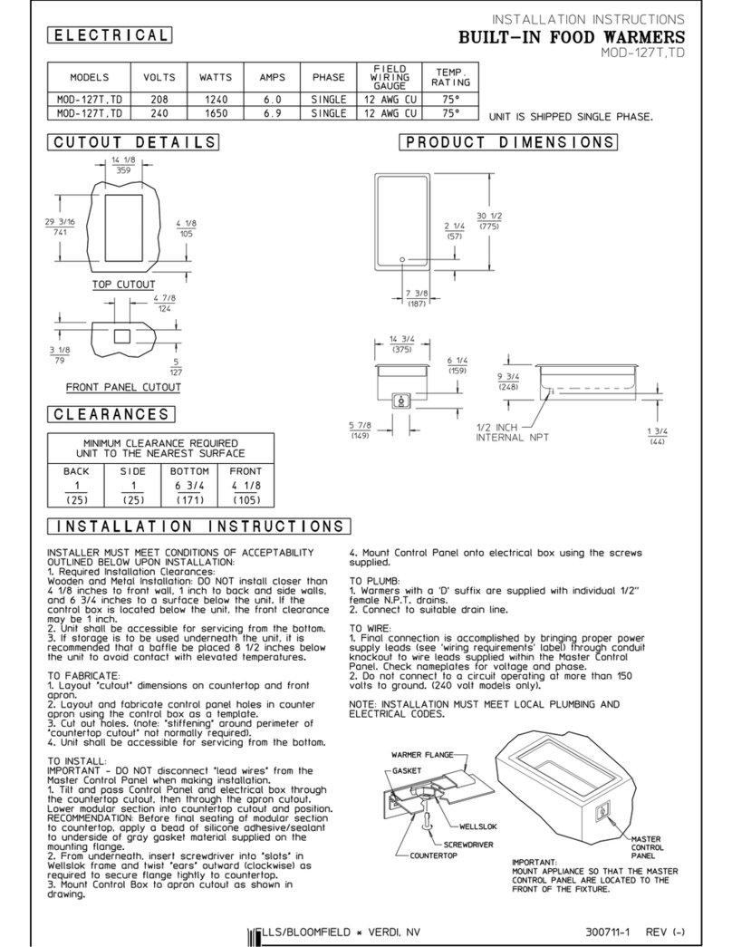 Wells MOD-127TD installation instructions
