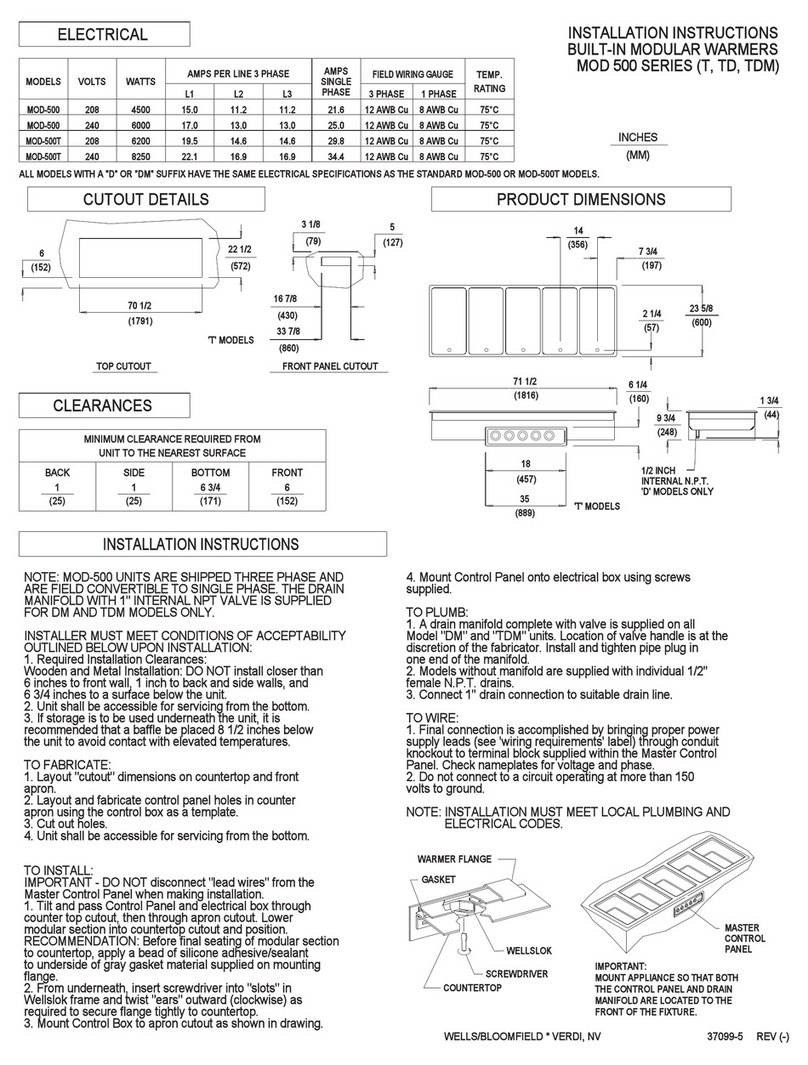 Bloomfield MOD-500 installation instructions