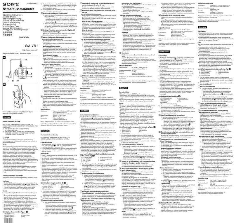 Sony RM-VD1 User manual