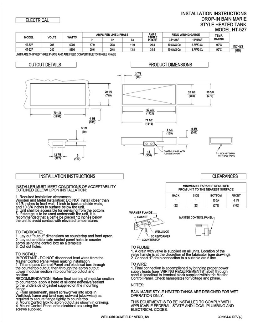 Bloomfield HT-527 installation instructions